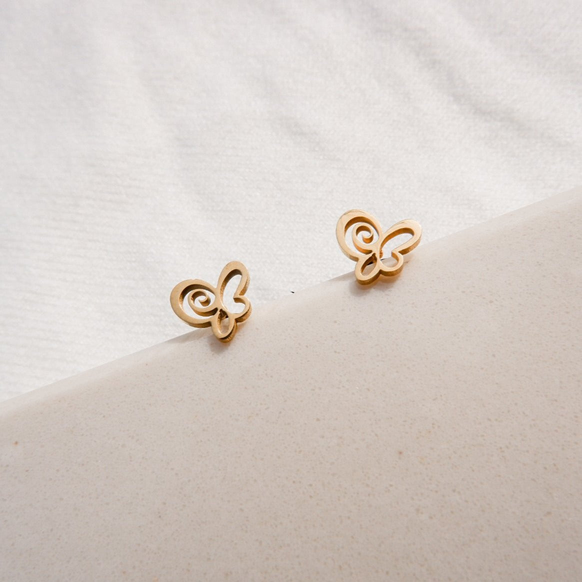 Lia Gold Stud Earrings by Andrea