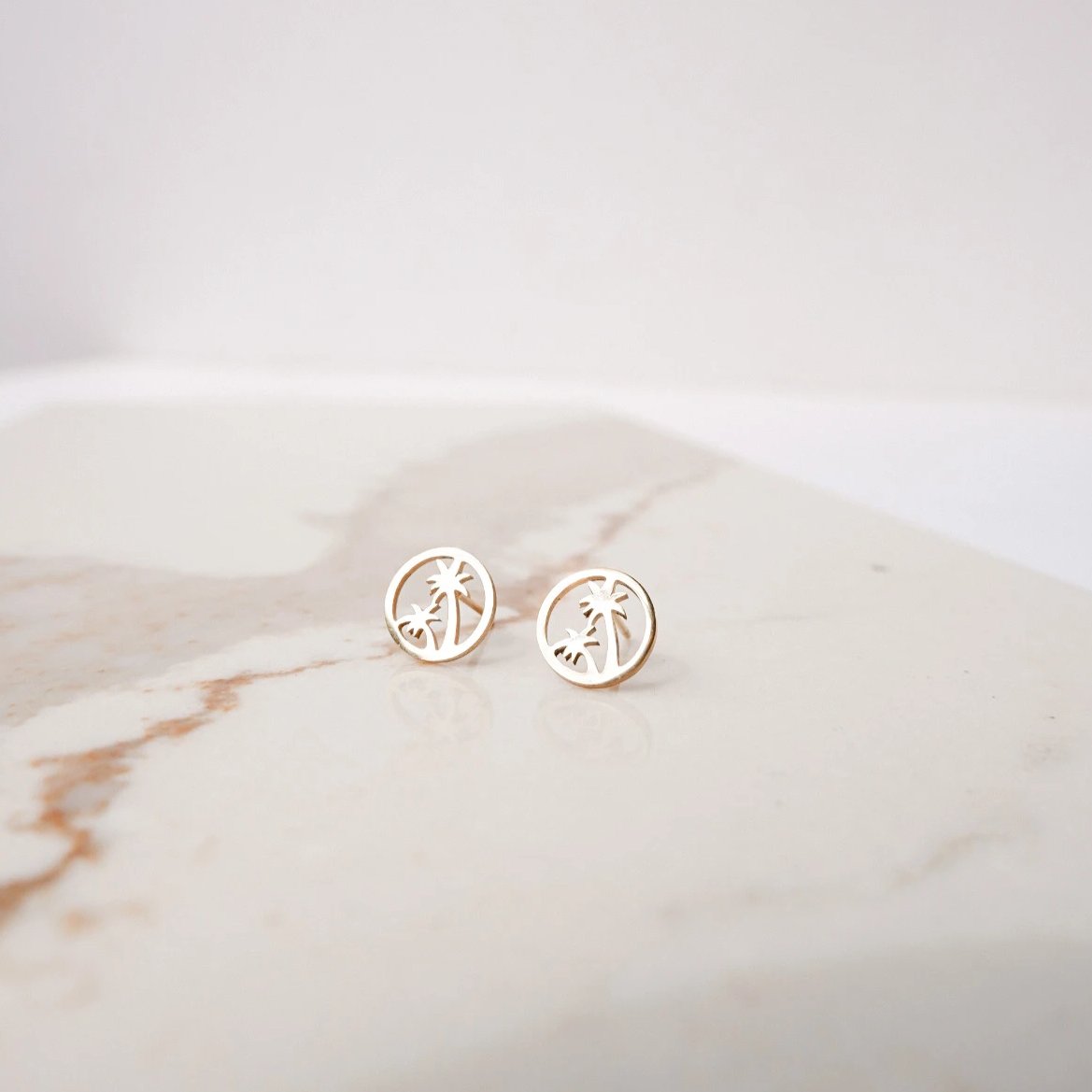 Chiara Gold Stud Earrings by Andrea