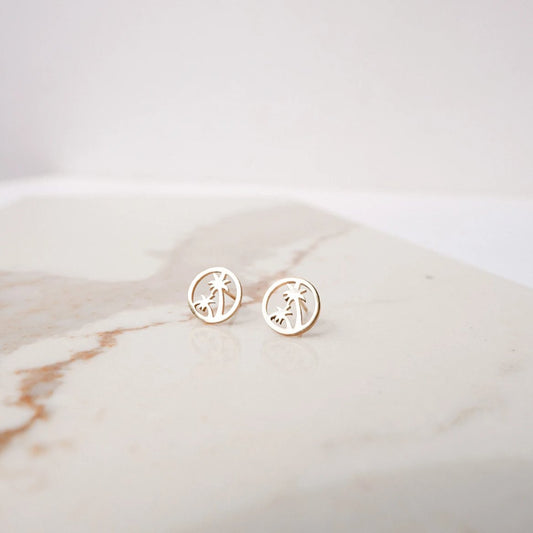 Chiara Gold Stud Earrings by Andrea