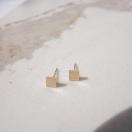 Blanche Gold Stud Earrings by Andrea