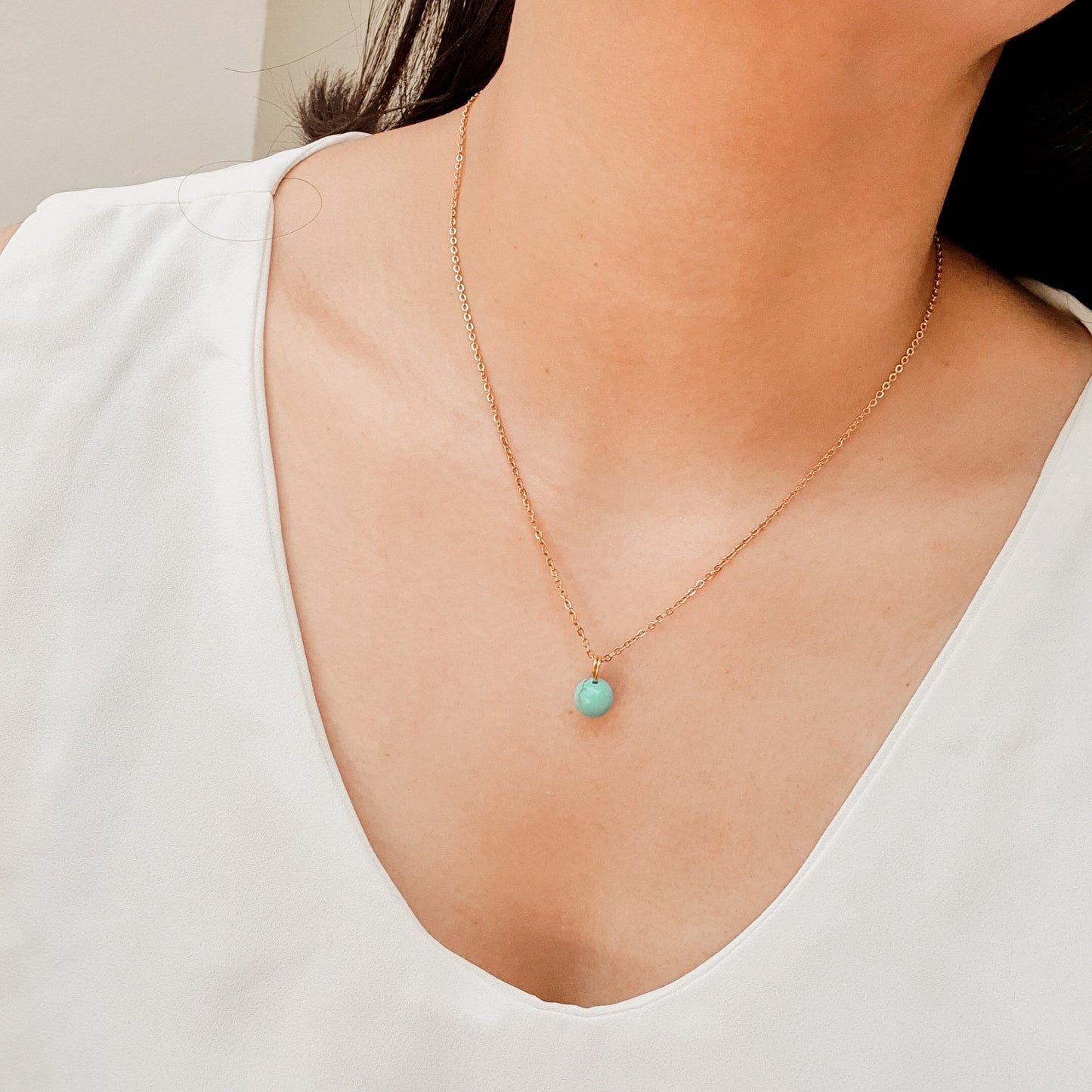 Turquoise Stone Necklace by Andrea