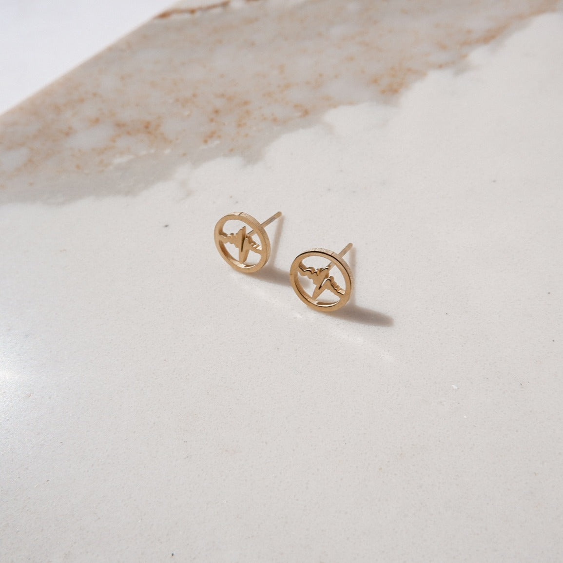 Amanda Gold Stud Earrings by Andrea