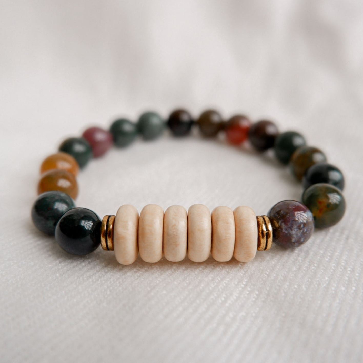 Fancy Jasper Stone Bracelet by Andrea