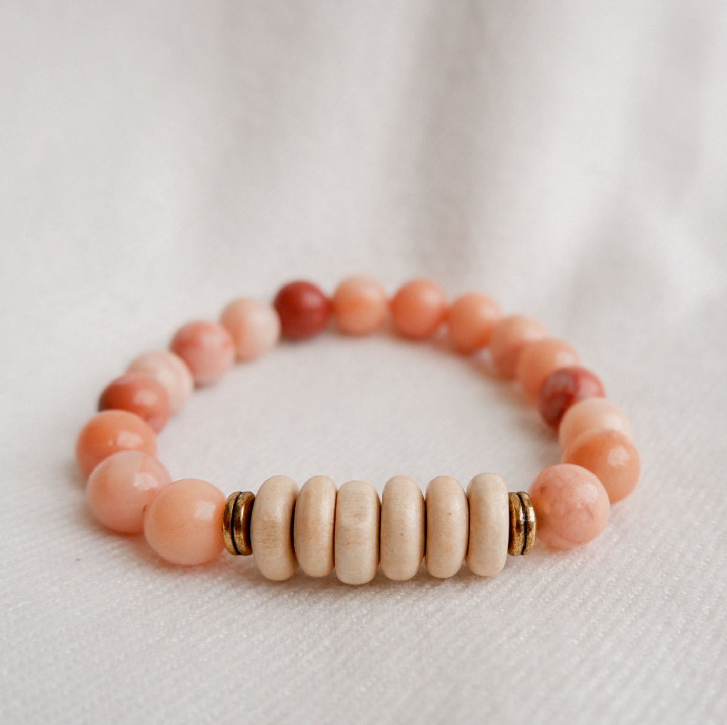 Pink Adventurine Stone Bracelet by Andrea