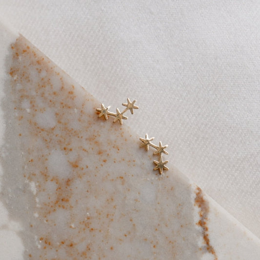 Millie Gold Stud Earrings by Andrea