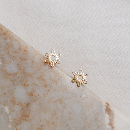 Vivian Gold Stud Earrings by Andrea