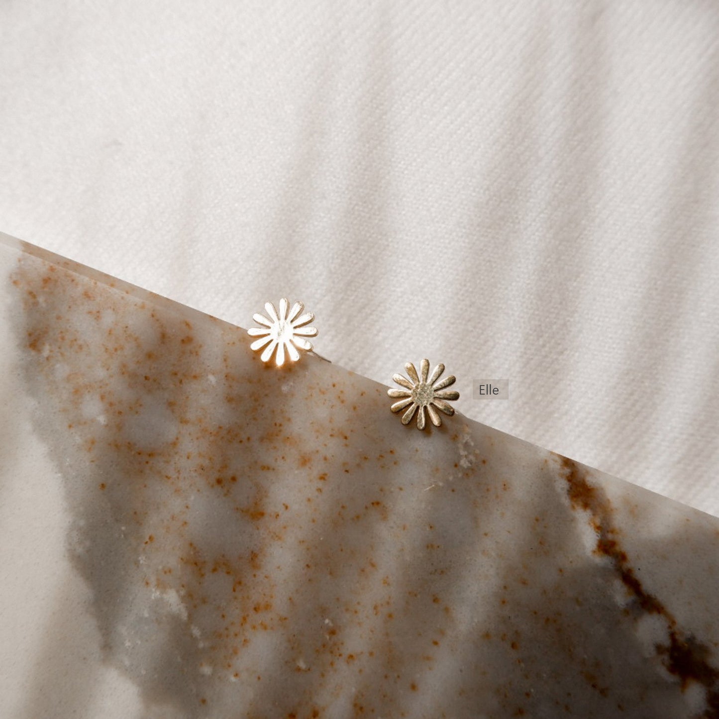 Elle Gold Stud Earrings by Andrea