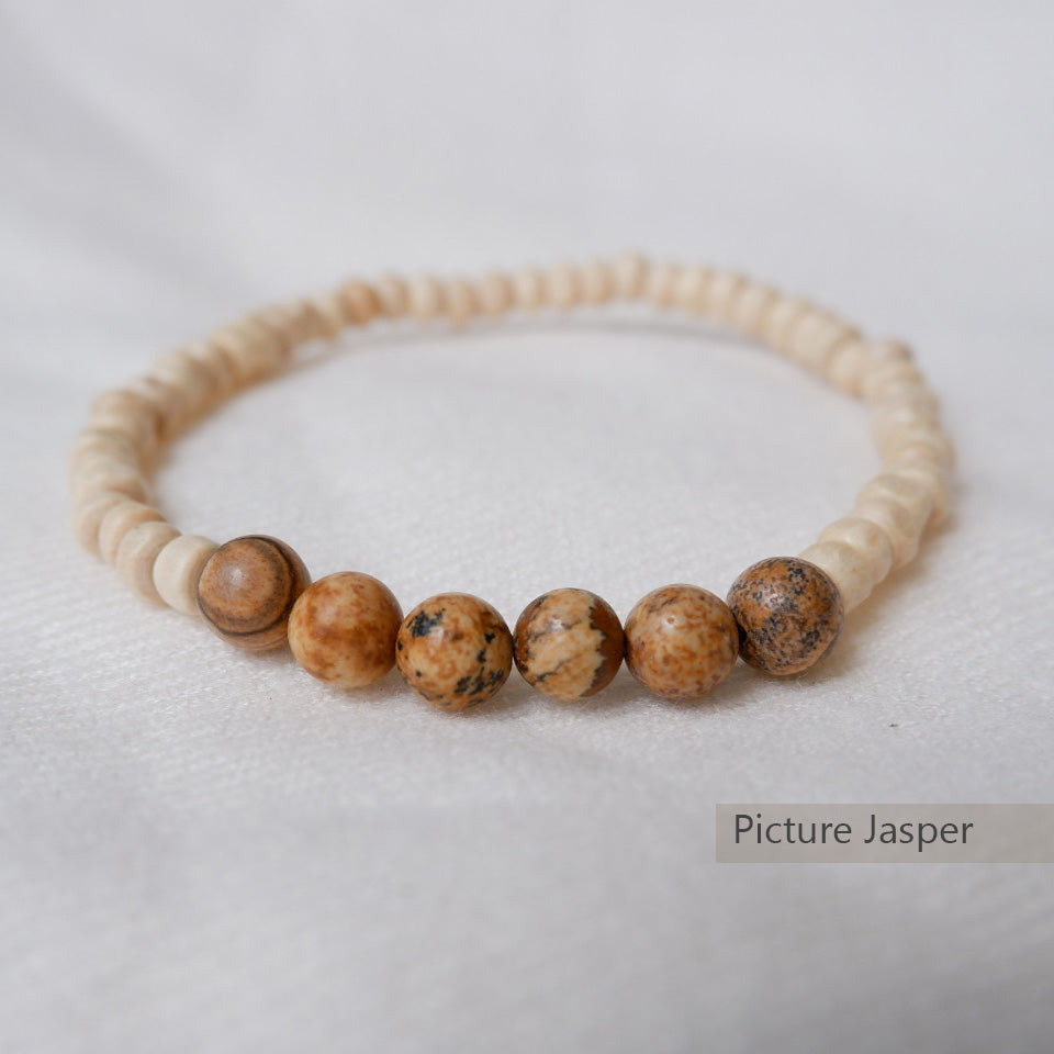 Picture Jasper Stone Bracelet by Andrea