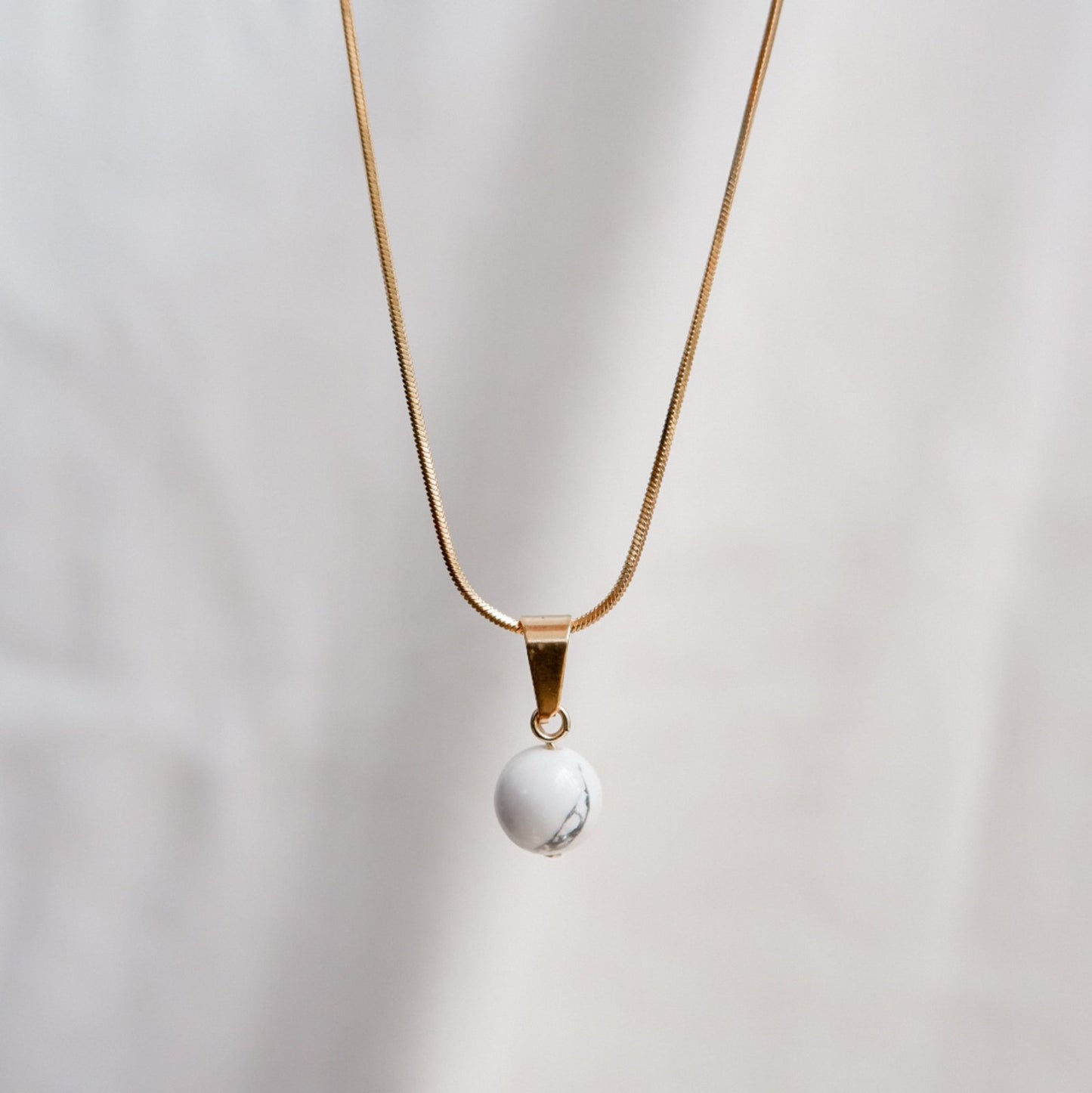 Howlite Stone Necklace by Andrea