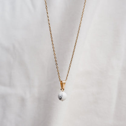 Howlite Stone Necklace by Andrea