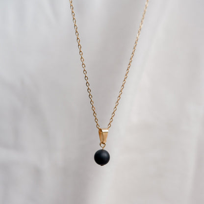 Black Onyx Stone Necklace by Andrea